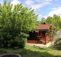PREDAJ - Záhrada v lokalite Devínskej jazero - Záhrada v Devínskej Novej Vsi na Devínskom jazere s drevenou chatkou obklopenou zeleňou.