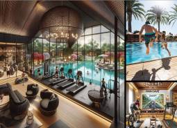 Výstavba bytov: Luxusné interiéry s bazénom, fitness centrom, rodinná atmosféra a relaxačné zóny.