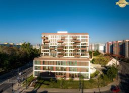 Výstavba bytov v Bratislave - Ružinove na Mierovej ulici s modernou architektúrou.