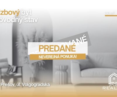 PREDANÝ BEZ INZERCIE -  1 izbový byt, sídlisko III 