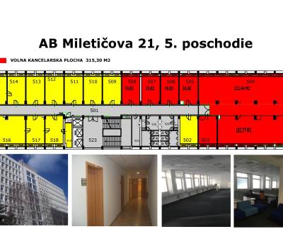 Kancelárske priestory, viac možností, väčšia rozloha, Miletičova ul.