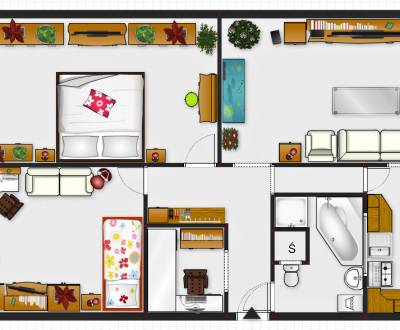 PREDAJ 3 izbový byt 83 m2, balkón, PIEŠŤANY, Teplická