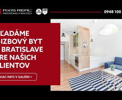 Hľadáme pre našich klientov 1-izbový byt v Bratislave II.