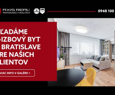 Hľadáme pre našich klientov 2-izbový byt v Bratislave IV.