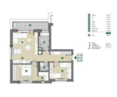 PREDAJ 3 izbového bytu v Prémiovej novostavbe Pezinok A0+