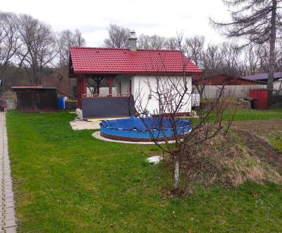 Murovaná chatka s bazénom, novostavba, záhrada, Šar. Michaľany