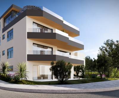 Novostavba PAG/MANDRE-Predaj nových apartmánov 250m od mora s parkingom a lodziou, Mandre
