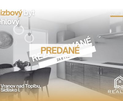 PREDANÝ | 3i tehlový byt priamo v centre mesta Vranov nad Topľou