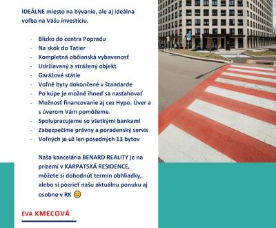 NA PREDAJ POSLEDNÉ 3 IZBOVÉ BYTY, KARPATSKÁ RESIDENCE, POPRAD 