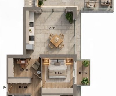 Na predaj 2 -izbový byt 59,99 m2 s predzáhradkou, novostavba Bolešo