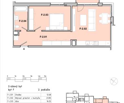 Na predaj 2 -izbový byt 59,99 m2 s predzáhradkou, novostavba Bolešov