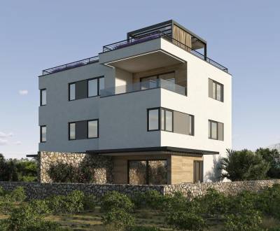 CHORVÁTSKO - Apartmán s bazénom v modernom dome - MANDRE, ostrov Pag