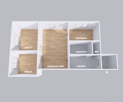 PRIPRAVUJEME - kompletná rekonštrukcia - 3i byt 67 m2 - Nová Dubnica