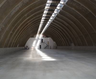 Prenájom haly s pevnou parabolickou konštrukciou, 1000 m2, Hlohovec!