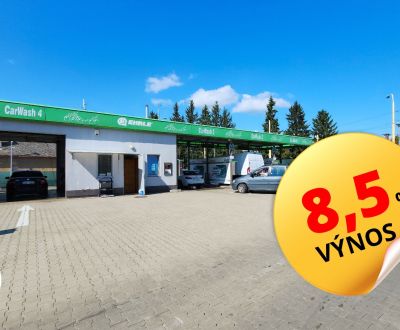 8,5% VÝNOS | Autoumyvýreň s dev. pozemkom - možnosť kúpy po častiach