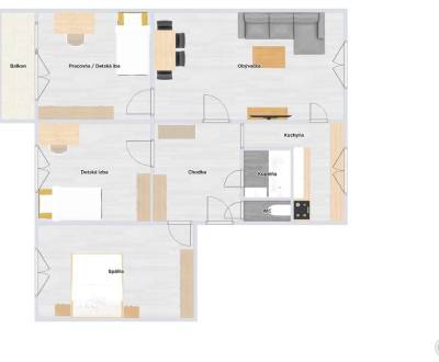 4 izbový byt, Košice-Západ, sídlisko Terasa, vhodný na rekonštrukciu