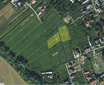 Investičné pozemky obec Svinia, 876m2, 876m2, 991m2, 977m2  