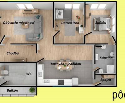Na predaj tehlový 3-izbový byt s garážou a záhradkou - NMnV