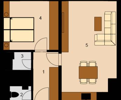 NOVOSTAVBA 2 izb. bytu 46,7 m2 s predzáhradkou 21 m2 na Drotár. ceste