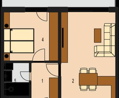 NOVOSTAVBA 2 izb. apart. 45,6 m2 + balkón 10,7 m2 na Drotárskej ceste