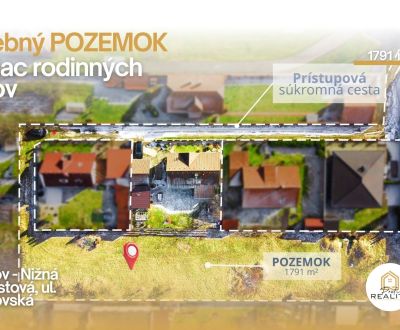 PREDAJ | 1791 m² St. pozemok pre viac RD alebo rod. sídlo PO - 140€/m²