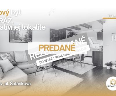 KOMFORT AJ INVESTÍCIA: 2i BYT s GARÁŽOU – Šafárikova, Prešov - predané