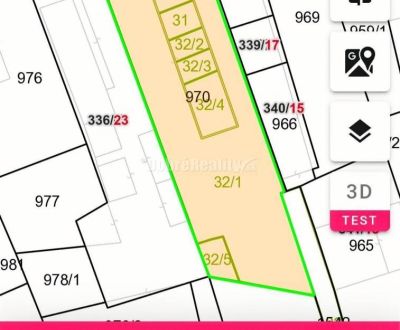 NA PREDAJ Stavebný pozemok 1014 m², Nitrianske Rudno, okr. Prievidza