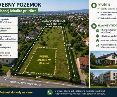 INVESTIČNÁ PRÍLEŽITOSŤ PRI NITRE– STAVEBNÝ POZEMOK ČECHYNCE