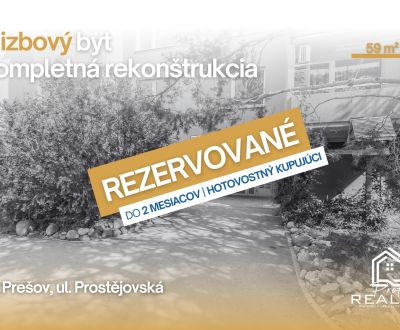 REZERVOVANÉ, 2i byt 59 m², Sídlisko III – Prostejovská | voľný ihneď 