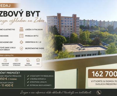 ✨VÝNIMOČNÝ 3-IZBOVÝ BYT S PANORAMATICKÝM VÝHĽADOM NA ZOBOR ✨