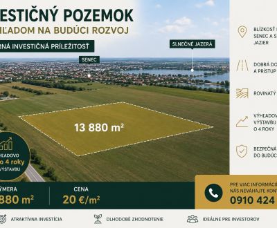 Investičný pozemok s výborným potenciálom pri Senci