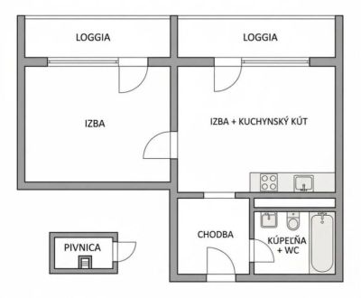Predaj útulná 2 garsónka po kompletnej prerábke  48m2, Šustekova ulica