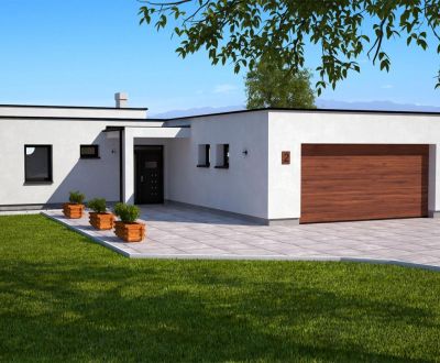 Na predaj výnimočný átriový rodinný dom s dvojgarážou v obci Dolná Seč