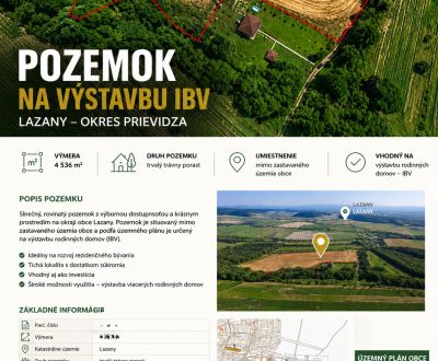 Pripravujeme k predaju Pozemok v obci Lazany okres Prievidza