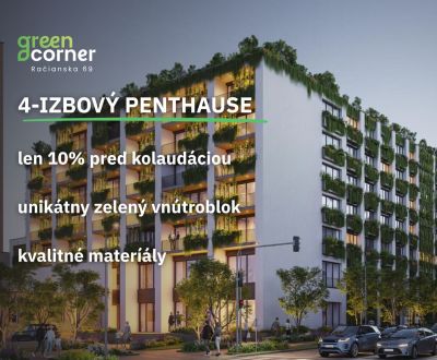 4 izbový penthouse 155m² | Greencorner | Bratislava-Nové mesto