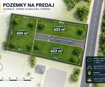 Stavebný pozemok  – Lehnice - Masníkovo - 652 m²