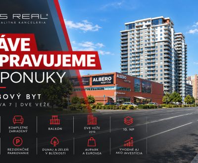 Priestranný 2-izbový byt 65 m², DVE VEŽE, Bosákova 7
