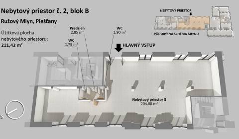 Nebytový priestor číslo 2, blok B v projekte Ružový mlyn