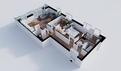 Na predaj 3 izbový byt v novom projekte Byty Rozálka Pezinok - byt 2E