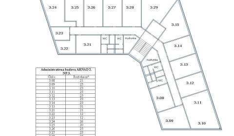 Prenájom – KANCELÁRIE (21 až 32 m2), BA - Pod. Biskupice