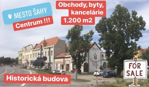 NA PREDAJ: HISTORICKÁ BUDOVA - OBCHODY a BYTY v centre mesta Šahy
