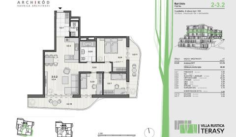 4-izbový byt v projekte VILLA RUSTICA-TERASY 2, Dúbravka