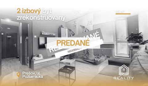PREDANÝ - Zrekonštruovaný 2i byt s Loggiou v úzkom centre Prešova