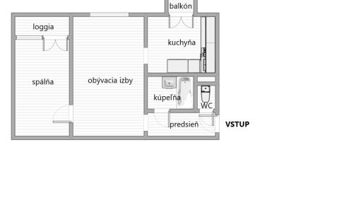 2 IZB. BYT, BALKÓN, LOGGIA, ÚŽASNÁ LOKALITA - SIBÍRSKA UL
