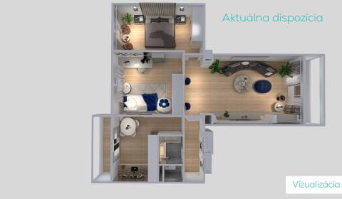 Exkluzívne na predaj 3 izbový TEHLOVÝ byt, s 2 loggiami, Tatranská