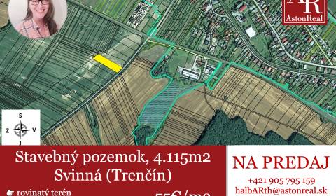 IBA U NÁS! Investičný stavebný pozemok 4.115m2, Svinná, Trenčín