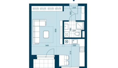 Rezerve 1 izbový byt s balkónom v novostavbe