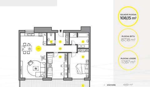 3-izbový byt v novostavbe PROMENADA LIVING PARK 