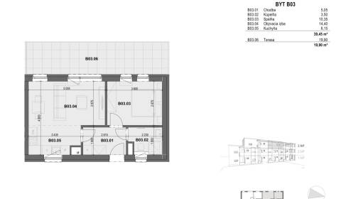 2-izbový byt s terasou v novostavbe, Priekopnícka ul., už staviame 