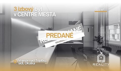 PREDANÝ | Zrekonštruovaný 3i byt 66,5 m², sídl. Okulka